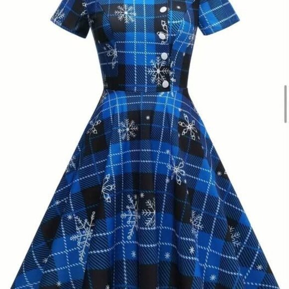 Ladies size Large Christmas Retro Dress - Picture 9 of 11